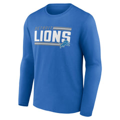 Detroit Lions On Side Stripe Team Long Sleeve T-Shirt Blue - NFL