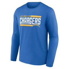 Los Angeles Chargers On Side Stripe Team Long Sleeve T-Shirt Powder Blue - NFL