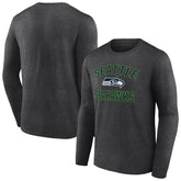 Seattle Seahawks Victory Arch Long Sleeve T-Shirt Charcoal - NFL
