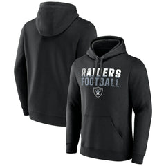 Las Vegas Raiders Team Fade Out Fitted Pullover Hoodie Black - NFL