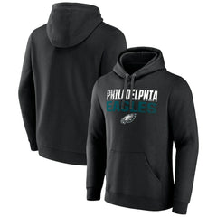 Philadelphia Eagles Team Fade Out Fitted Pullover Hoodie Black - NFL