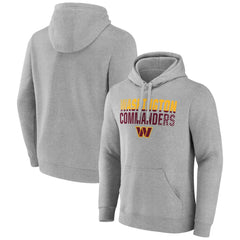 Washington Commanders Team Fade Out Fitted Pullover Hoodie Heather Gray - NFL