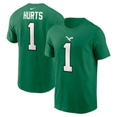 Jalen Hurts Philadelphia Eagles Alternate Player Name & Number T-Shirt Kelly Green - Nike