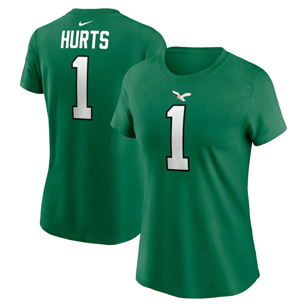 Jalen Hurts Philadelphia Eagles Women's Player Name & Number T-Shirt Kelly Green - Nike