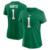 Jalen Hurts Philadelphia Eagles Women's Player Name & Number T-Shirt Kelly Green - Nike