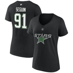 Tyler Seguin Dallas Stars - Fanatics Women's Special Edition 2.0 Name & Number V-Neck T-Shirt Black