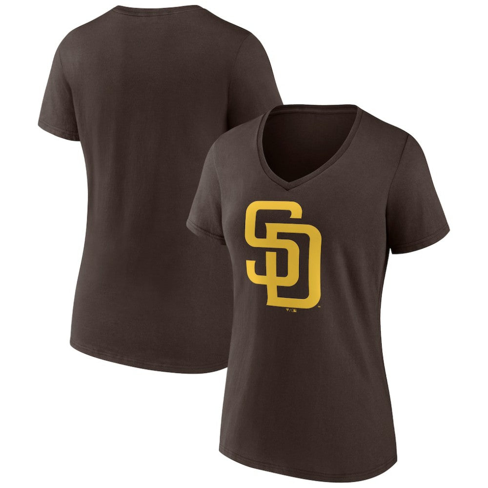 San Diego Padres Women's Official Logo V-Neck T-Shirt Clearance