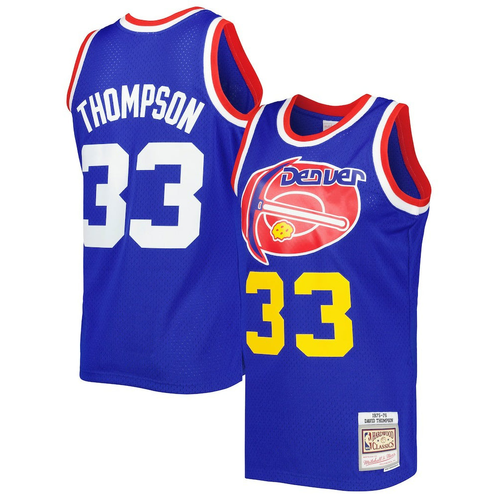 Mitchell & Ness - David Thompson Denver Nuggets Hardwood Classics 1975/76 Swingman Jersey - Royal