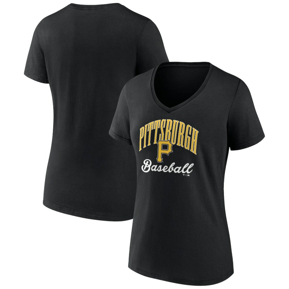 Pittsburgh Pirates Women's Victory Script Team V-Neck T-Shirt Sale