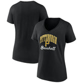 Pittsburgh Pirates Women's Victory Script Team V-Neck T-Shirt Sale