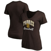 San Diego Padres Women's Victory Script Team V-Neck T-Shirt Clearance