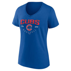 Chicago Cubs Women's Live For It Team V-Neck T-Shirt Lifestyle