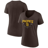 San Diego Padres Women's Live For It Team V-Neck T-Shirt Sale