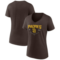 San Diego Padres Women's Live For It Team V-Neck T-Shirt Sale