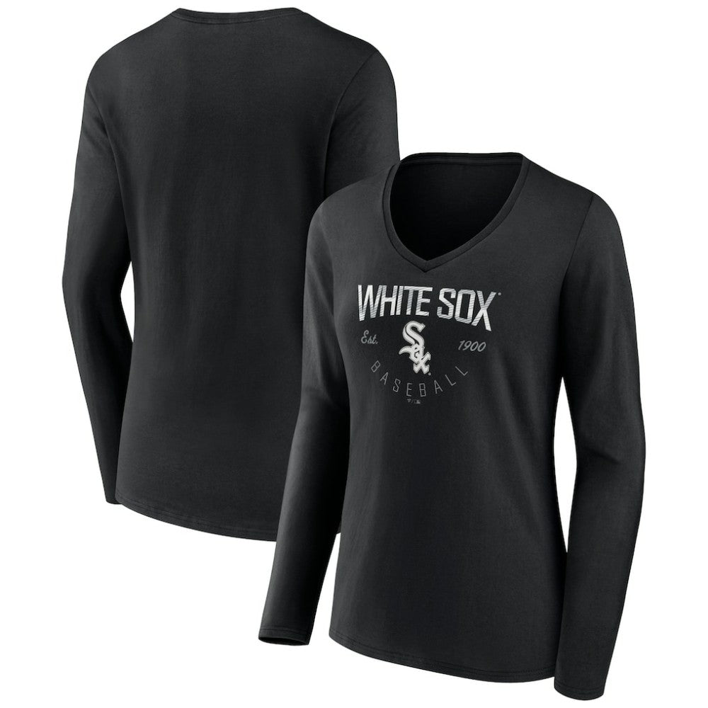 Chicago White Sox Women's Live For It Long Sleeve Long Sleeve V-Neck T-Shirt discount