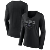 Colorado Rockies Women's Live For It Long Sleeve Long Sleeve V-Neck T-Shirt Online