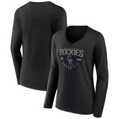 Colorado Rockies Women's Live For It Long Sleeve Long Sleeve V-Neck T-Shirt Online