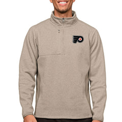 Philadelphia Flyers - Antigua Course Quarter-Zip Pullover Top Oatmeal