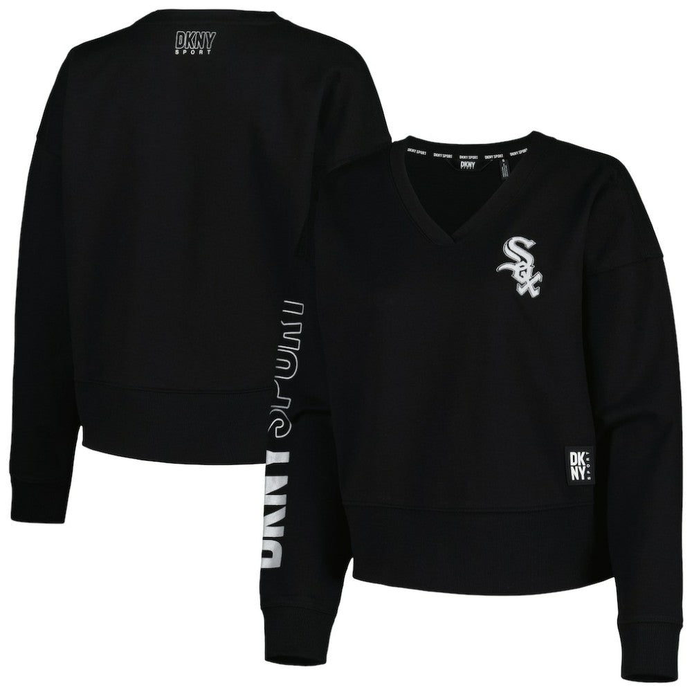 Chicago White Sox DKNY Sport Women's Lily V-Neck Pullover Sweatshirt Near Me