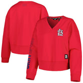 St. Louis Cardinals DKNY Sport Women's Lily V-Neck Pullover Sweatshirt Lifestyle