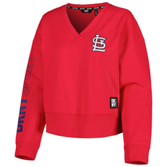 St. Louis Cardinals DKNY Sport Women's Lily V-Neck Pullover Sweatshirt Lifestyle