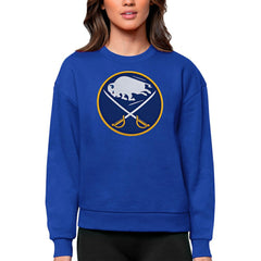 Buffalo Sabres - Antigua Women's Team Logo Victory Crewneck Pullover Sweatshirt Royal