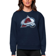 Colorado Avalanche - Antigua Women's Team Logo Victory Crewneck Pullover Sweatshirt Navy