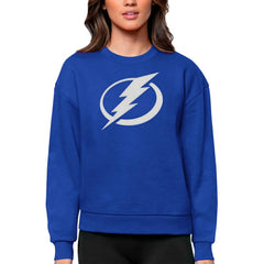 Tampa Bay Lightning - Antigua Women's Team Logo Victory Crewneck Pullover Sweatshirt Royal