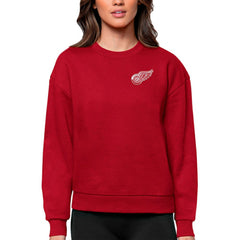 Detroit Red Wings - Antigua Women's Victory Crewneck Pullover Sweatshirt Red