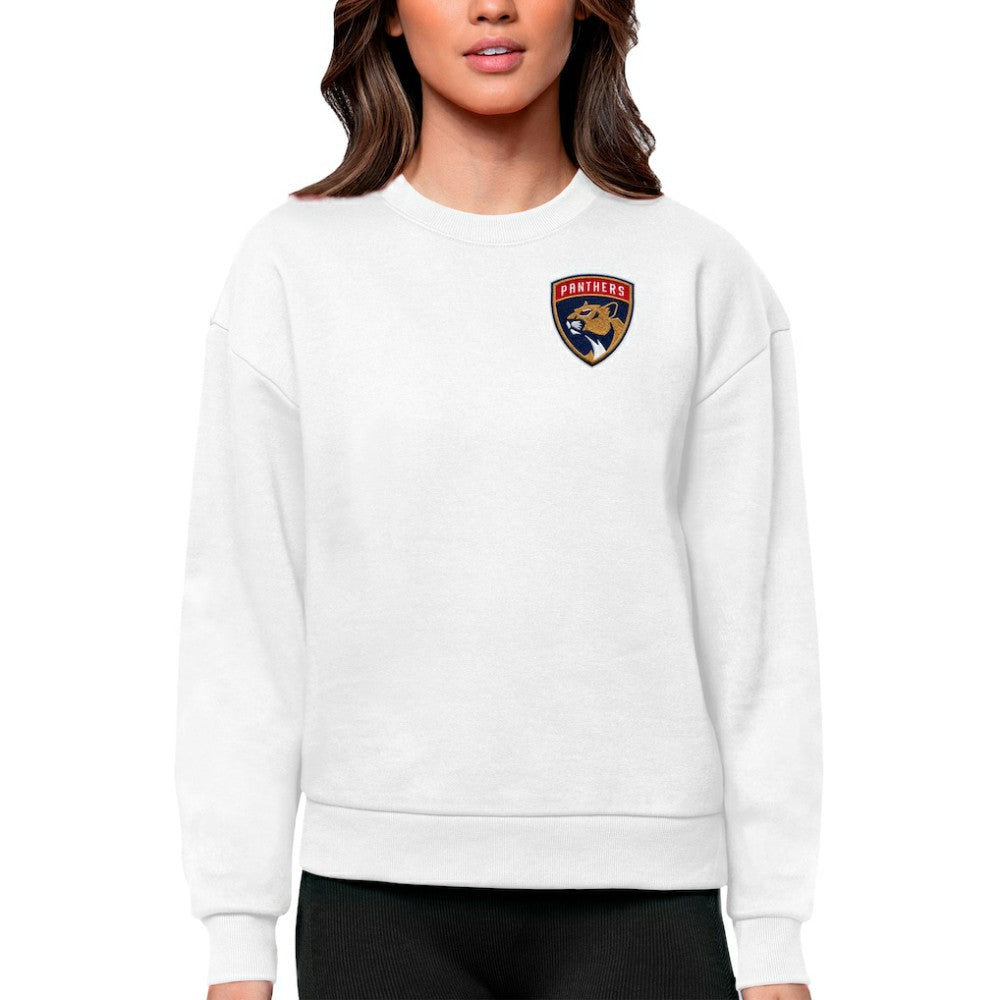 Florida Panthers - Antigua Women's Victory Crewneck Pullover Sweatshirt White