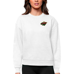 Minnesota Wild - Antigua Women's Victory Crewneck Pullover Sweatshirt White