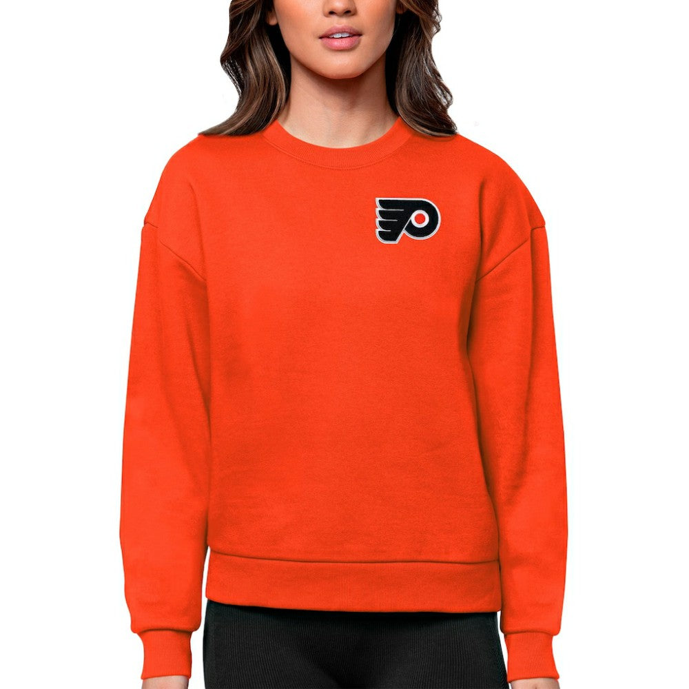 Philadelphia Flyers - Antigua Women's Victory Crewneck Pullover Sweatshirt Orange