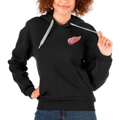 Detroit Red Wings - Antigua Women's Victory Pullover Hoodie Black