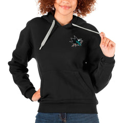 San Jose Sharks - Antigua Women's Victory Pullover Hoodie Black