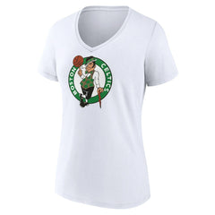 NBA - Boston Celtics Women's Logo V-Neck T-Shirt - White