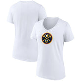 NBA - Denver Nuggets Women's Logo V-Neck T-Shirt - White
