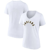 NBA - Indiana Pacers Women's Wordmark V-Neck T-Shirt - White