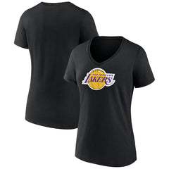 NBA - Los Angeles Lakers Women's Logo V-Neck T-Shirt - Black