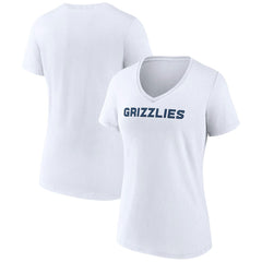 NBA - Memphis Grizzlies Women's Wordmark V-Neck T-Shirt - White