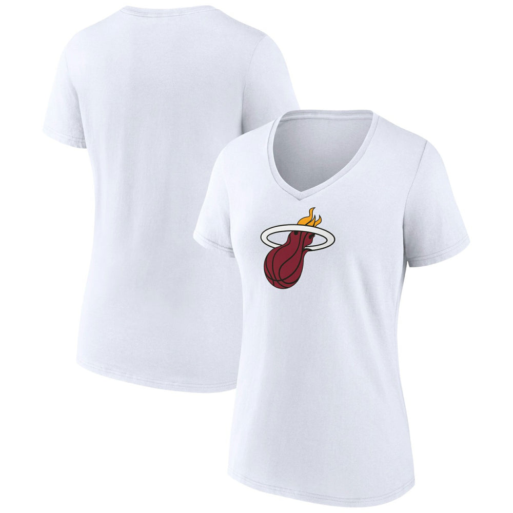 NBA - Miami Heat Women's Logo V-Neck T-Shirt - White