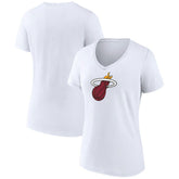 NBA - Miami Heat Women's Logo V-Neck T-Shirt - White