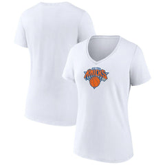 NBA - New York Knicks Women's Logo V-Neck T-Shirt - White