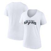 NBA - San Antonio Spurs Women's Wordmark V-Neck T-Shirt - White