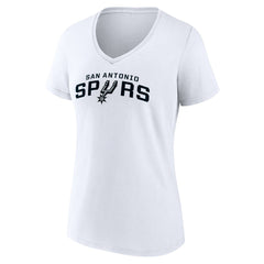 NBA - San Antonio Spurs Women's Wordmark V-Neck T-Shirt - White