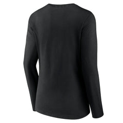 NBA - Atlanta Hawks Women's Logo Long Sleeve V-Neck T-Shirt - Black