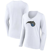 NBA - Orlando Magic Women's Logo Long Sleeve V-Neck T-Shirt - White