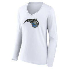 NBA - Orlando Magic Women's Logo Long Sleeve V-Neck T-Shirt - White