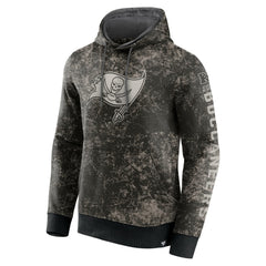 Tampa Bay Buccaneers Blackout Tonal Pullover Hoodie Black/Gray - Fanatics