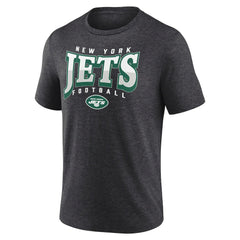 New York Jets Divided Warp Tri-Blend T-Shirt Heather Charcoal - Fanatics