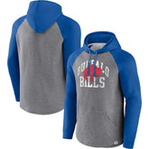 Buffalo Bills Favorite Arch Raglan Pullover Hoodie Heather Gray - Fanatics